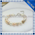 AA 9-10MM Top Quality Mixed Color Beaded Pearl Bracelet PB016